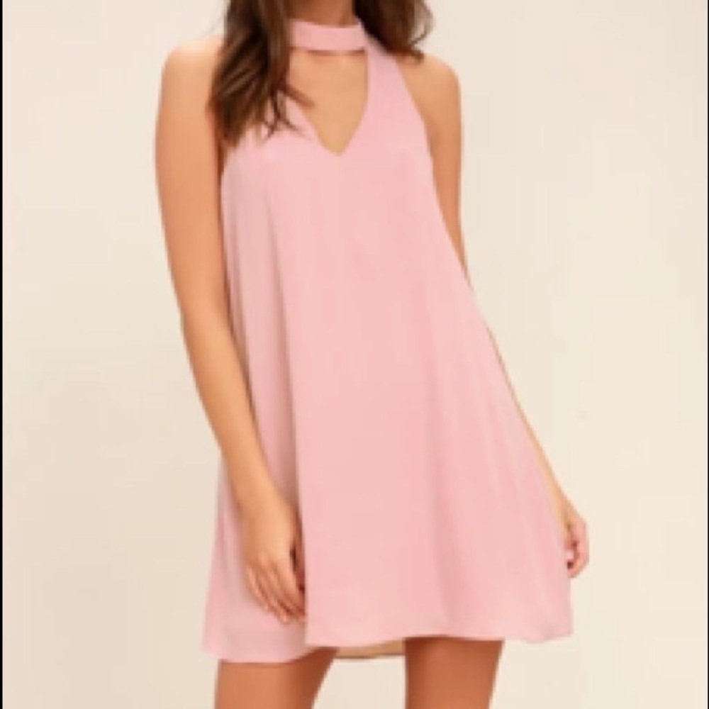 Pink Lulus Keyhole Dress